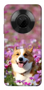Чехол Корги в цветах для Huawei Y9a