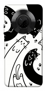 Чехол Черно-белые коты для Huawei Y9a