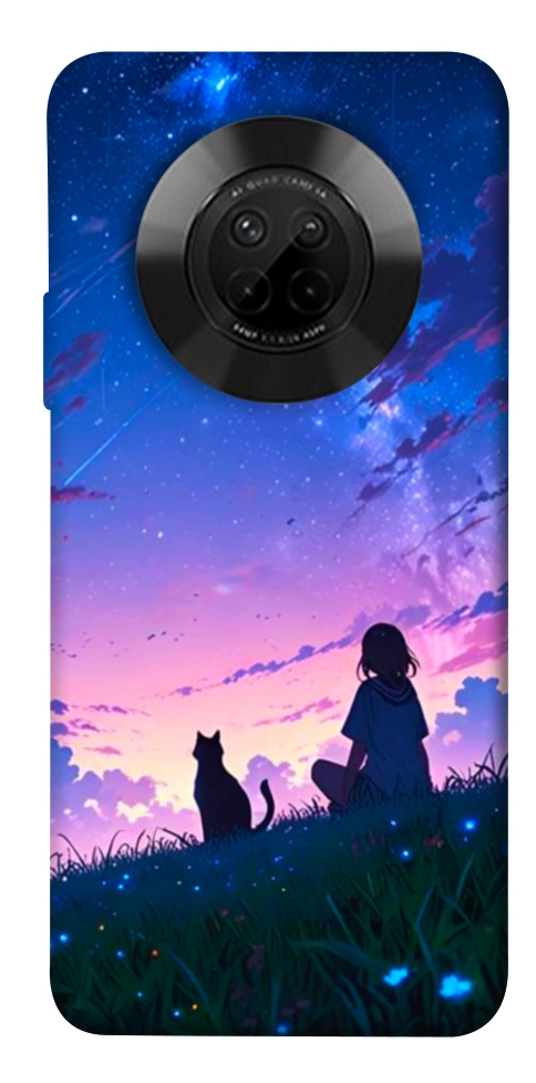 Чехол Space girl and cat для Huawei Y9a