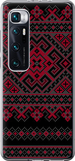 Чехол для Xiaomi Mi 10 Ultra Вышиванка 52 (Черный)