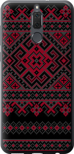 Чехол для Huawei Mate 10 Lite Вышиванка 52 (Черный)
