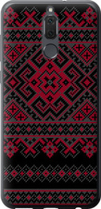 Чехол для Huawei Mate 10 Lite Вышиванка 52 (Черный)