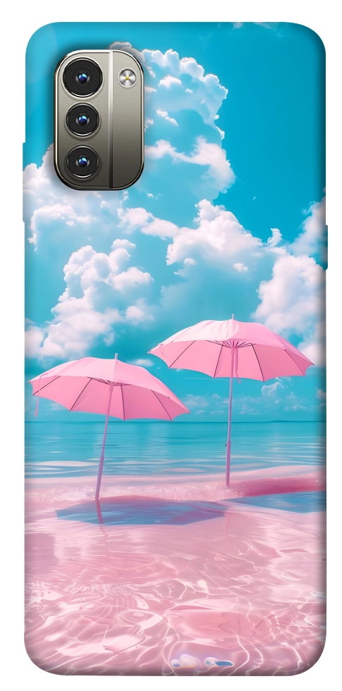 Чохол Рожеві парасольки для Nokia G11