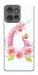Чохол Єдиноріг з квітами для Motorola Edge 50