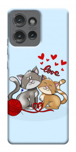 Чехол Два кота Love для Motorola Edge 50