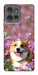 Чехол Корги в цветах для Motorola Edge 50