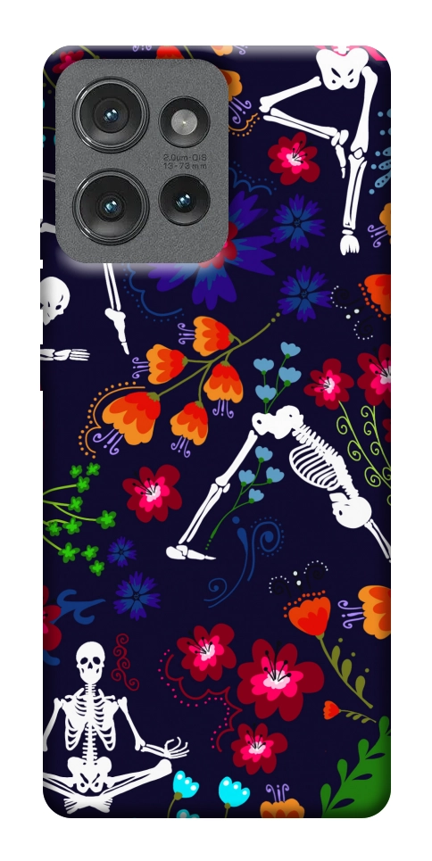 Чехол Yoga skeletons для Motorola Edge 50
