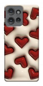 Чехол Выпуклые сердца для Motorola Edge 50