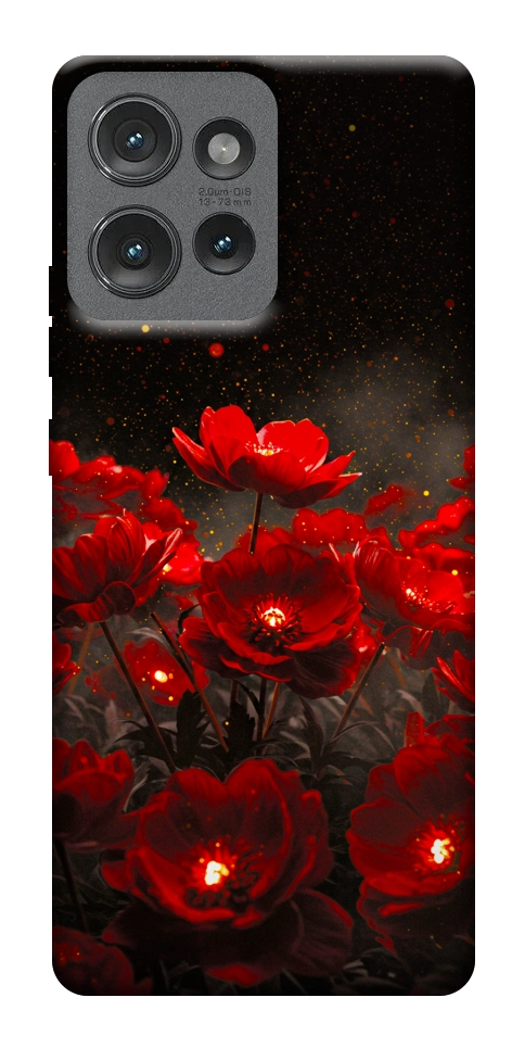 Чехол Burning flowers для Motorola Edge 50