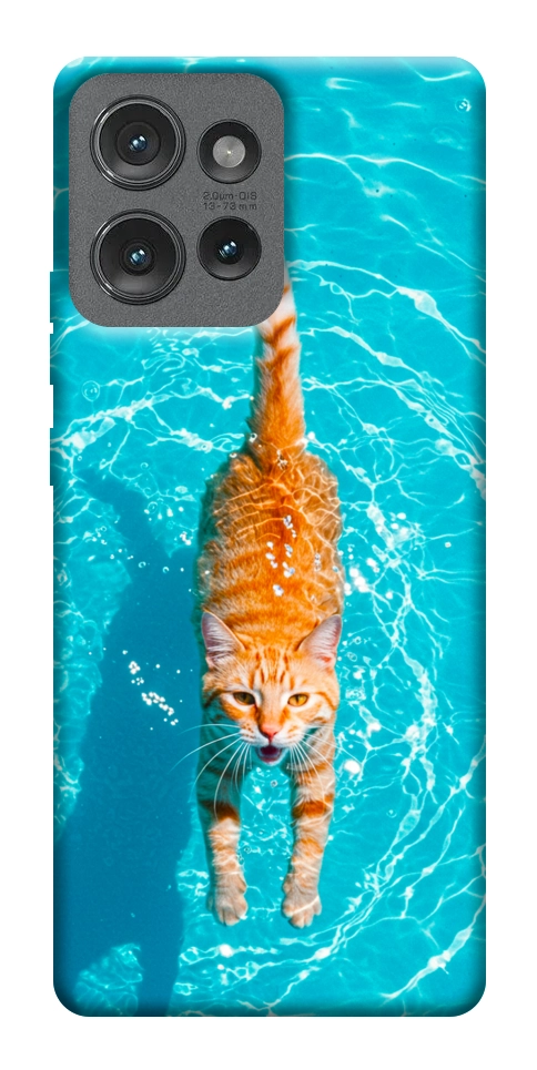 Чехол Cat swimming для Motorola Edge 50