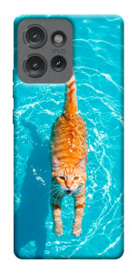 Чохол Cat swimming для Motorola Edge 50