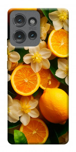 Чехол Лимоны и цветы для Motorola Edge 50