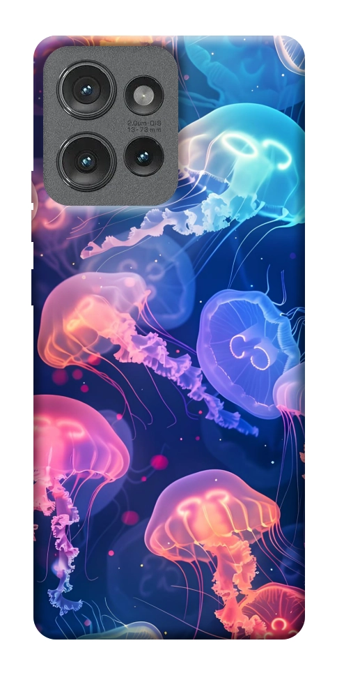 Чохол Neon jellyfishes для Motorola Edge 50