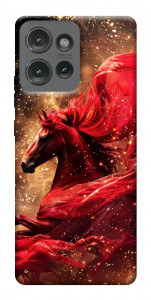 Чехол Red sparkles Horse для Motorola Edge 50