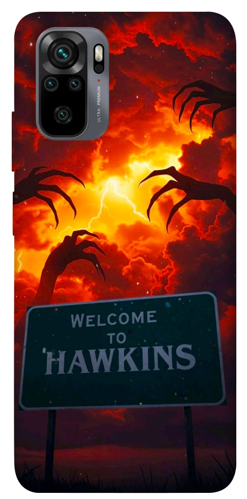 Чехол Welcome to hawkins для Xiaomi Redmi Note 10