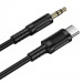 Фото Аудио кабель Aux Borofone BL25B Nice (Type-C to AUX 3.5mm) (1m) (Black) на vchehle.ua