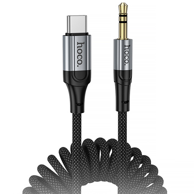 Аудио кабель Aux Hoco UPA33B Nuevo (Type-C to AUX 3.5mm) (1.5m) (Black)