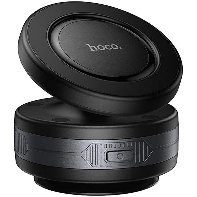 Вакуумно-магнітний тримач для телефону Hoco H87 Dragon electric suction cup magnetic (universal) (Black / Metal gray)