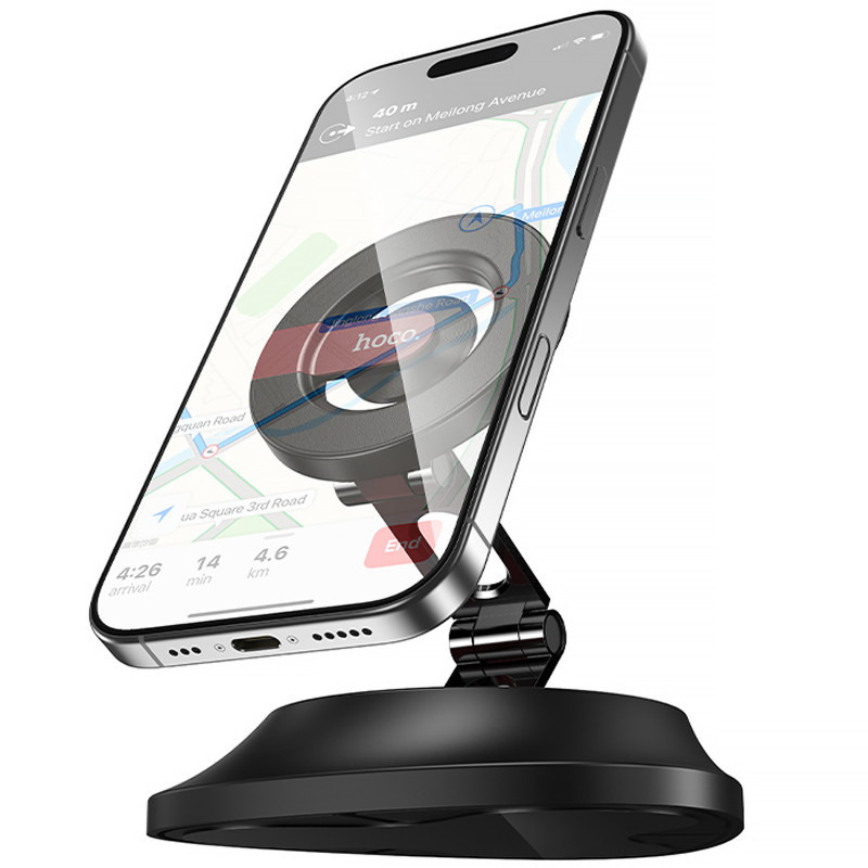 Фото Автодержатель Hoco H90 Tower magnetic (dashboard) (Black / Red) в магазине vchehle.ua