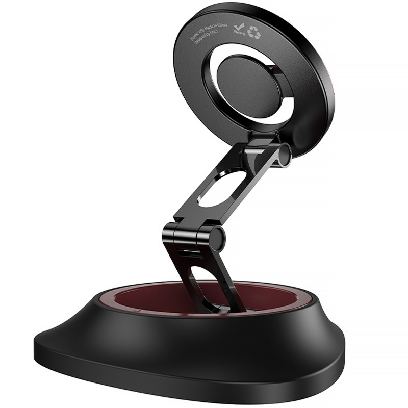 Автодержатель Hoco H90 Tower magnetic (dashboard) (Black / Red) в магазине vchehle.ua
