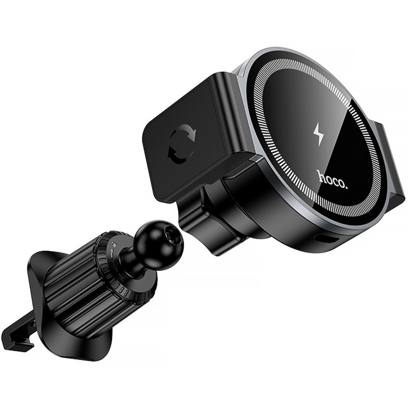 Автотримач з БЗП Hoco HW35 Power 15W (air outlet) (Black) в магазині vchehle.ua