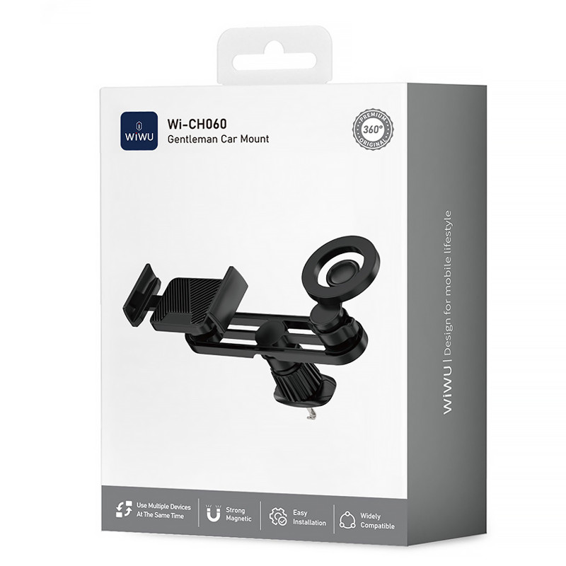 Купить Автодержатель WIWU Wi-CH060 2in1 in-car (Black) на vchehle.ua