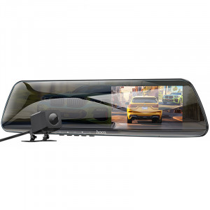Автомобильный видеорегистратор зеркало Hoco DV4 4.5-inch display with rear camera (1080P+720P)