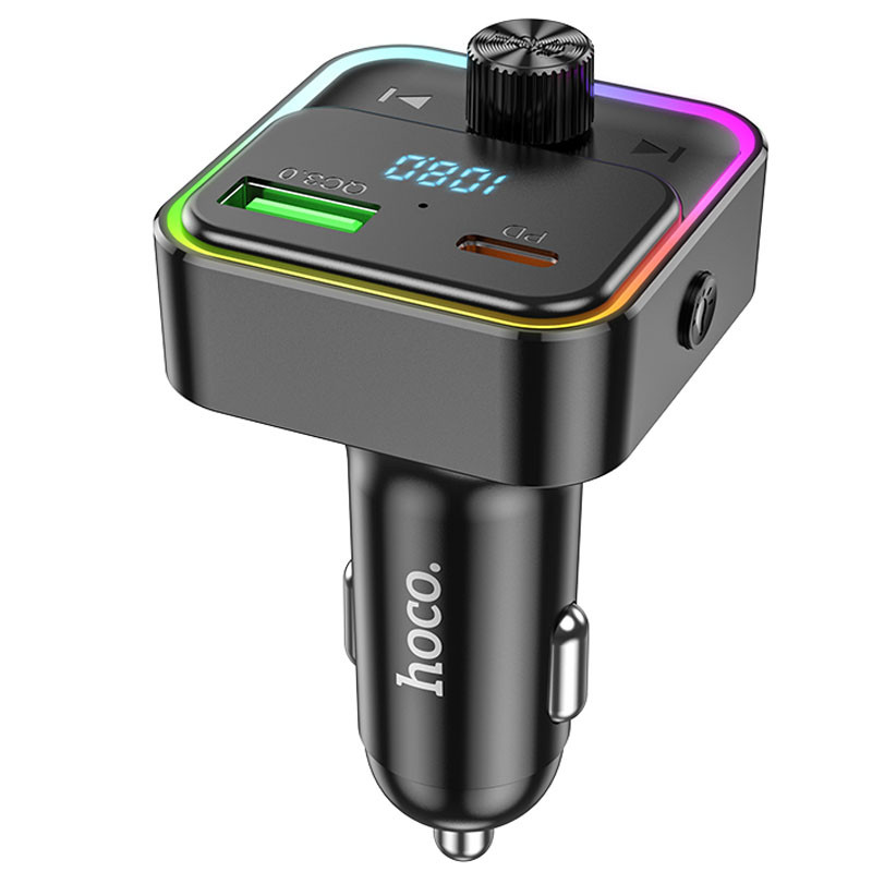Фото АЗУ FM модулятор Hoco E81 Fantasy PD30W+QC3.0 (1USB-A/1C) (Black) в магазине vchehle.ua