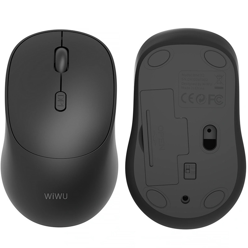 Купити Миша бездротова WIWU WM112 2.4G (Black) на vchehle.ua