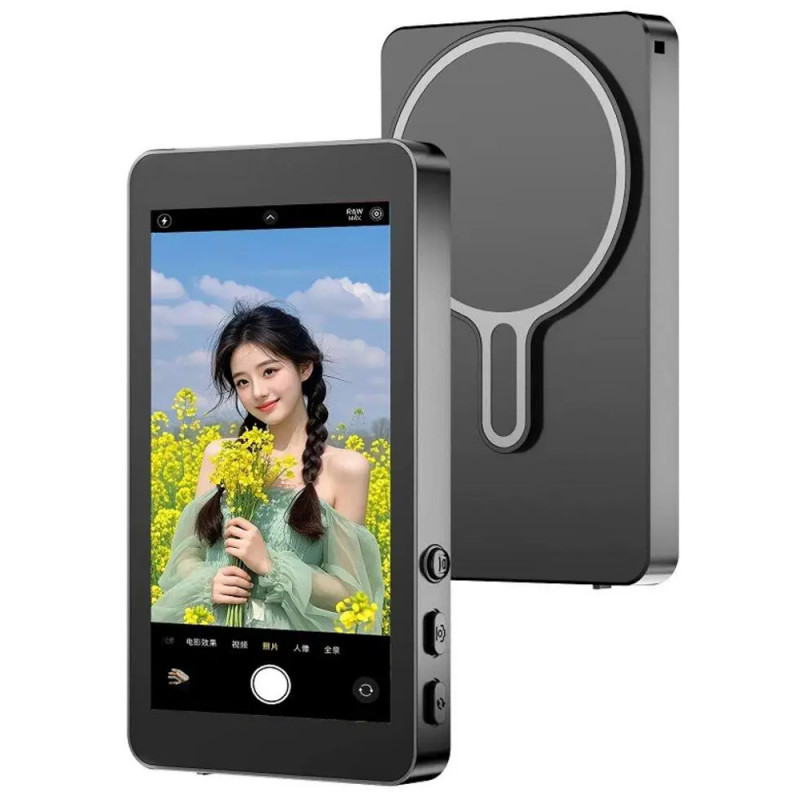Беспроводной дублирующий экран / монитор для селфи RK-X40L with Magnetic (Black)