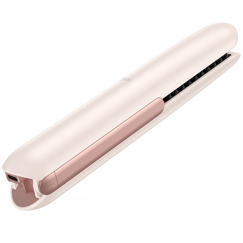 Беспроводной выпрямитель для волос Hoco HP46 Explicit with digital display (Pink) в магазине vchehle.ua