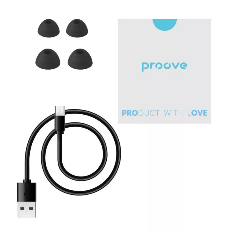 Купить Беспроводные TWS наушники Proove Intro Pro with ANC (APP) (Obsidian Black) на vchehle.ua
