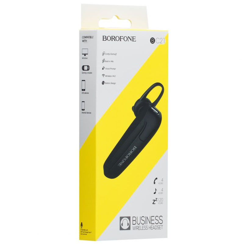 Замовити Bluetooth моно-гарнітура Borofone BC21 (Чорний) на vchehle.ua