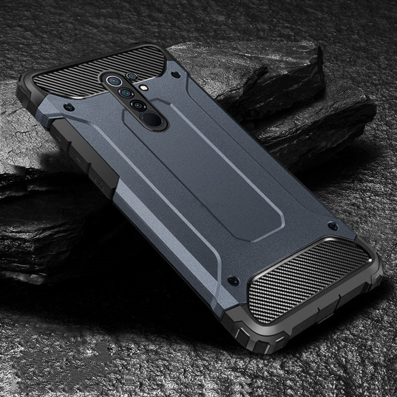 Фото Броньований протиударний TPU+PC чохол Immortal на Xiaomi Redmi 9 (Сірий / Metal slate) на vchehle.ua