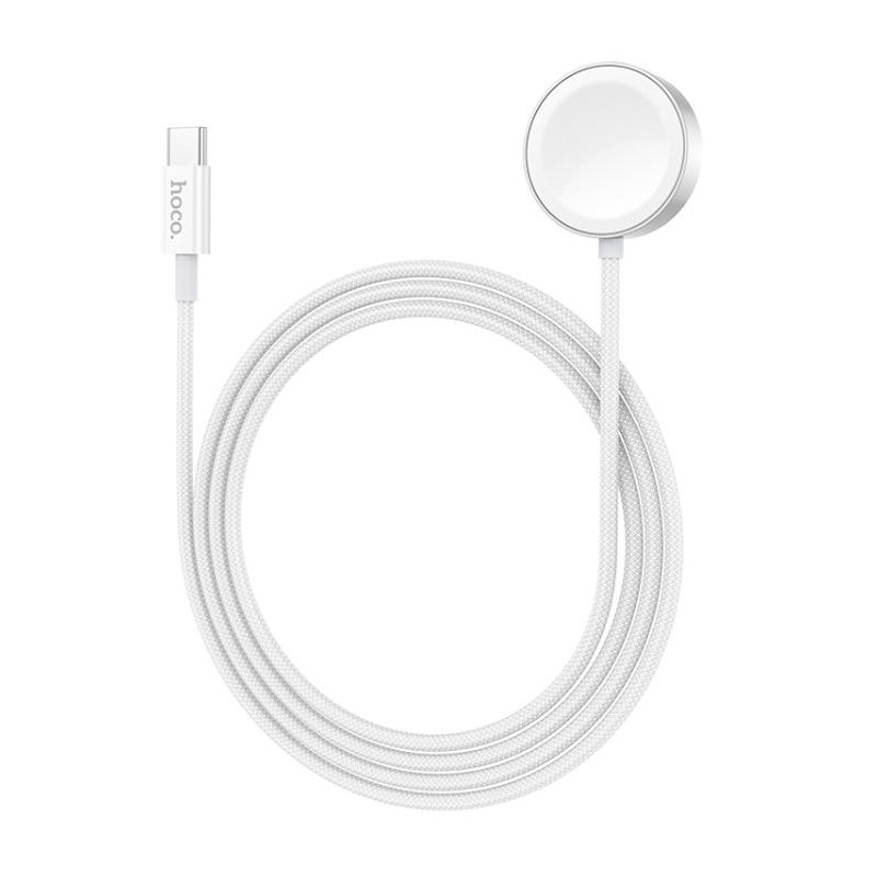Фото БЗУ Hoco CW59 Wireless charger for Samsung/iWatch (USB-C) (White) на vchehle.ua