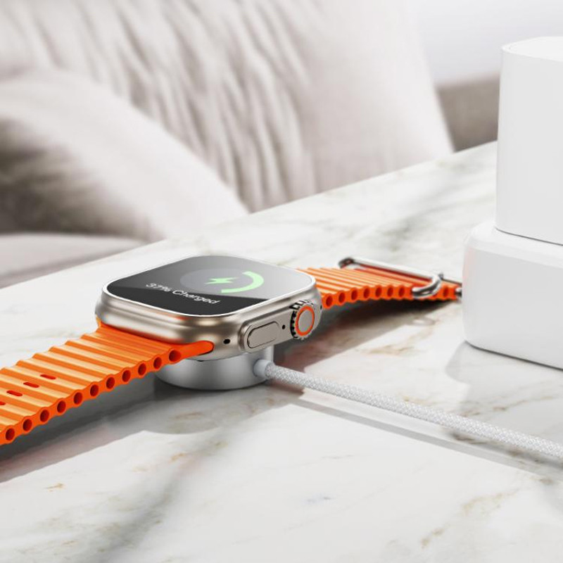 БЗУ Hoco CW59 Wireless charger for Samsung/iWatch (USB-C) (White) в магазине vchehle.ua