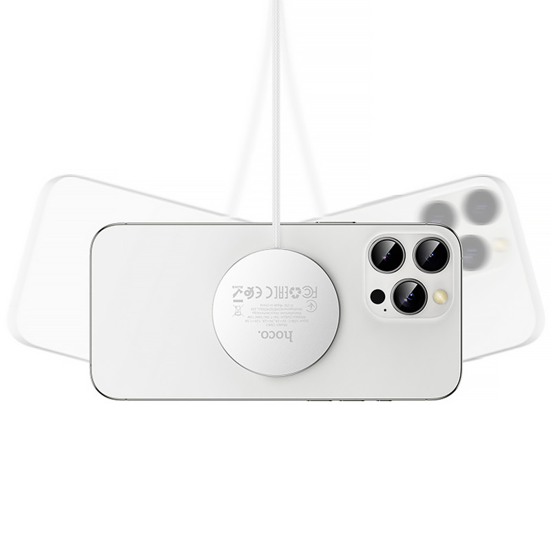 Купить БЗУ Hoco CW63 Fast Qi2 magnetic 15W (White) на vchehle.ua