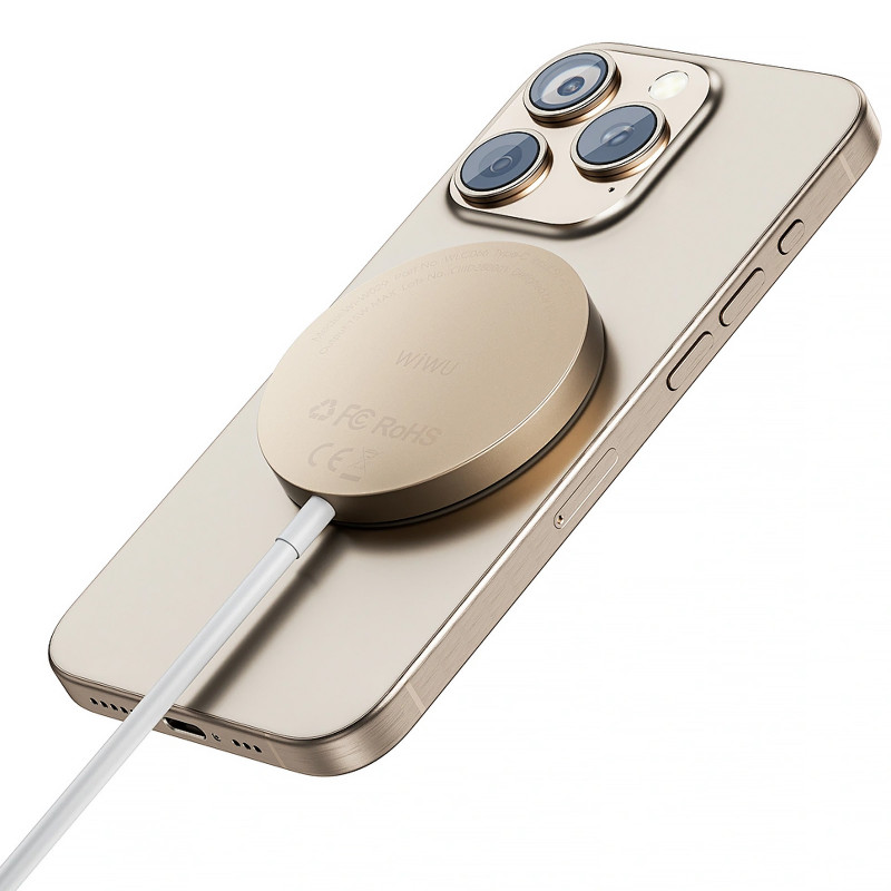 БЗУ WIWU Wi-W029 MagCircle Qi2 15W (Gold) в магазине vchehle.ua
