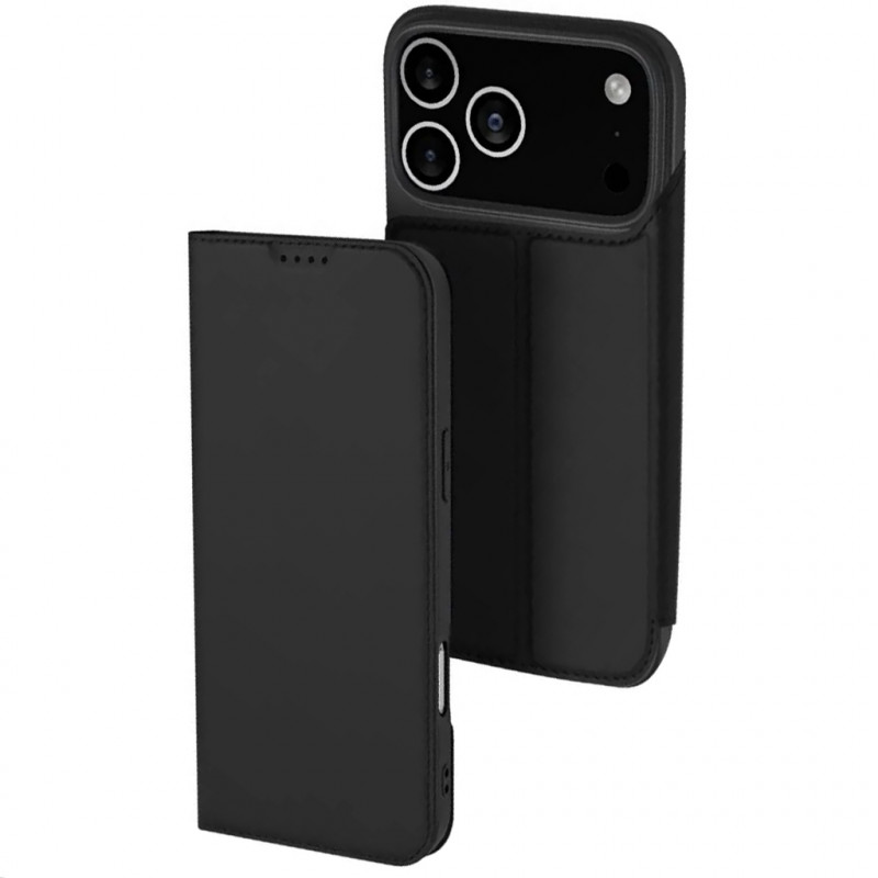 Чехол-книжка Dux Ducis с карманом для визиток для Apple iPhone 17 Pro (6.3") (Черный)