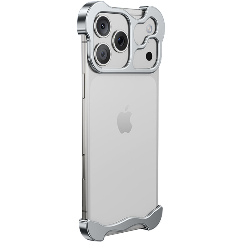 Чехол Minimalist Metal Bumper для Apple iPhone 17 Pro (6.3") (Silver)