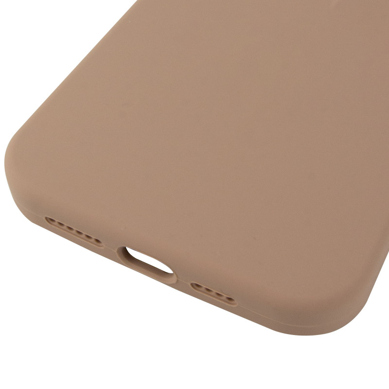 Купить Чехол Silk (AA) Logo with Magnetic Fit для Apple iPhone 12 Pro / 12 (6.1") (Бежевый / Desert Gold) на vchehle.ua