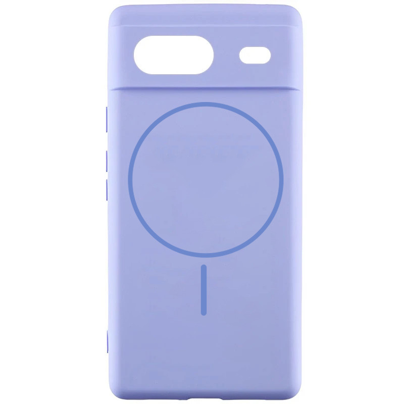 Чехол Silicone Cover Lakshmi Full Camera (AA) with Magnetic Fit для Google Pixel 7 (Сиреневый / Dasheen)