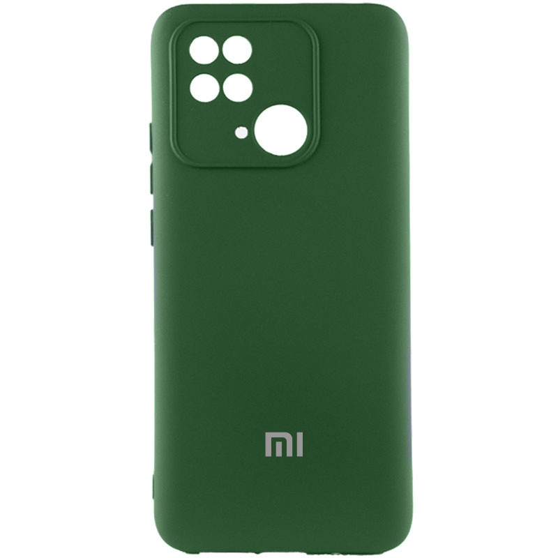Чохол Silicone Cover Lakshmi Full Camera (AAA) with Logo на Xiaomi Redmi 10C (Зелений / Cyprus Green)