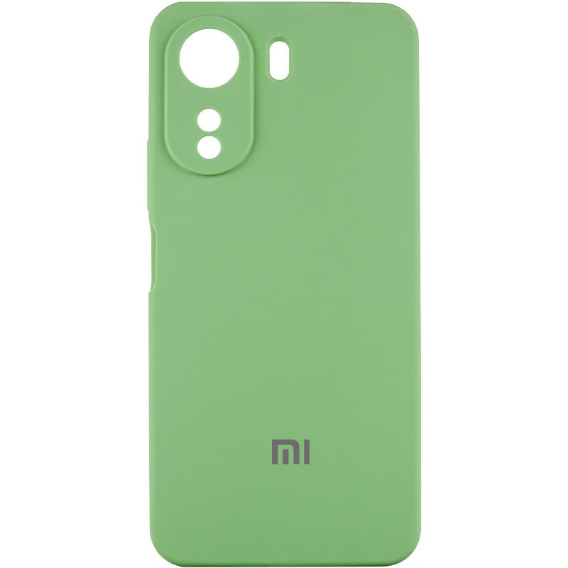 Чохол Silicone Cover Lakshmi Full Camera (AAA) with Logo на Xiaomi Redmi 13C / Poco C65 (М'ятний / Mint)