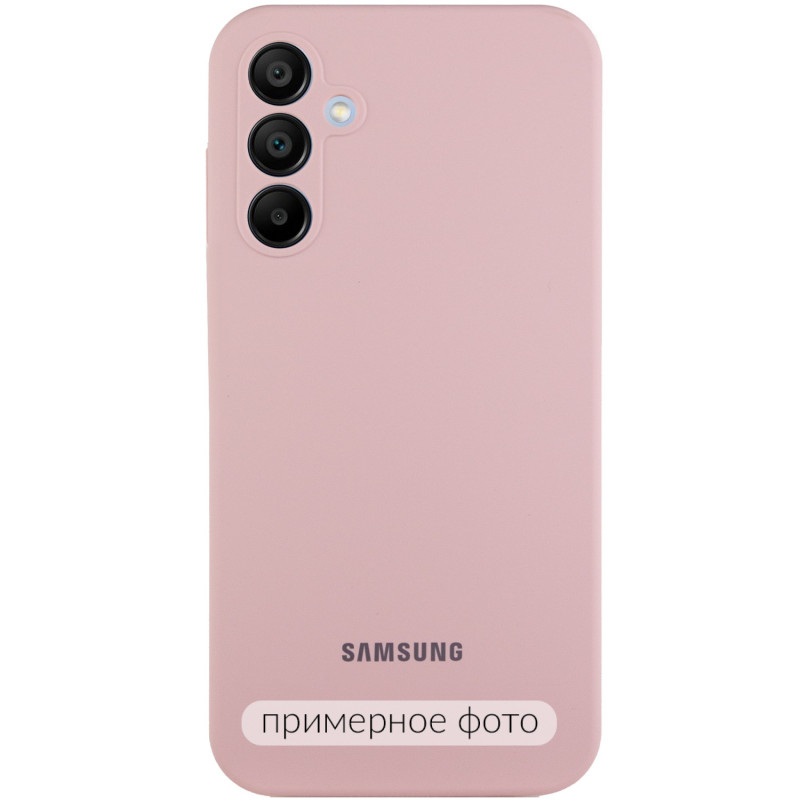 Чохол Silicone Cover Lakshmi Full Camera (AAA) with Logo на Samsung Galaxy S25 Edge (Рожевий / Pink Sand)