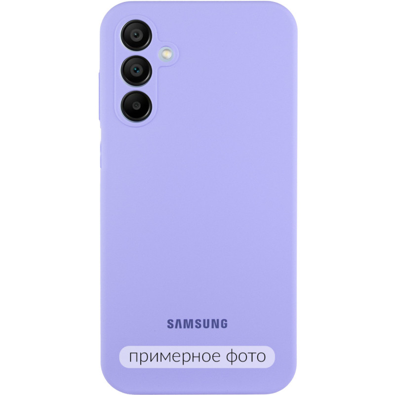 Чохол Silicone Cover Lakshmi Full Camera (AAA) with Logo на Samsung Galaxy S25 Edge (Бузковий / Dasheen)