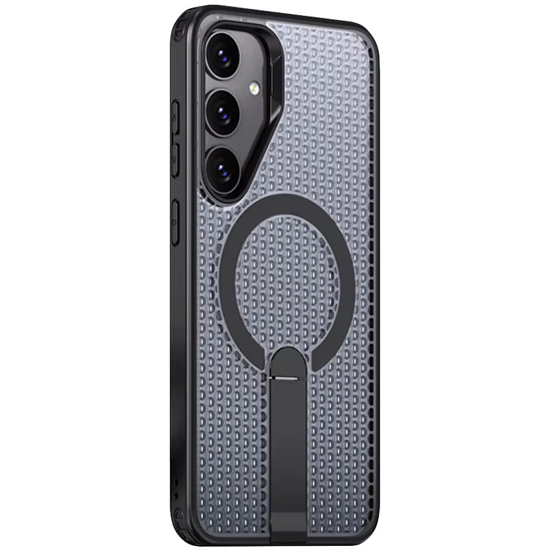 Фото Чехол TPU Breeze with Magnetic Safe stand для Samsung Galaxy S25+ / S24+ (Black) на vchehle.ua