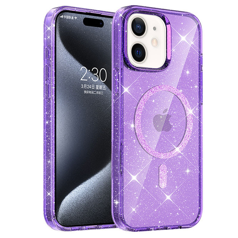 Чехол TPU Eclipse Sparkle Magnetic Fit для Apple iPhone 11 (6.1") (Purple)