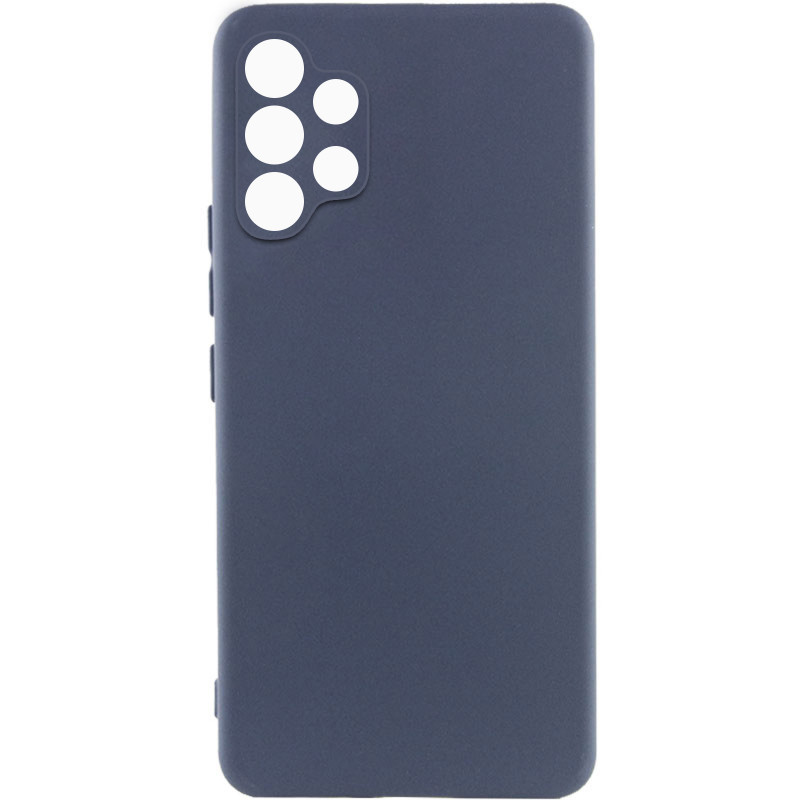 Чехол TPU GETMAN Liquid Silk Full Camera для Samsung Galaxy A32 4G (Синий / Midnight Blue)