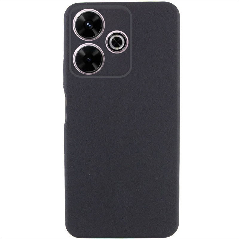 Чехол TPU GETMAN Liquid Silk Full Camera для Xiaomi Redmi 13 4G / Poco M6 4G (Черный / Black)